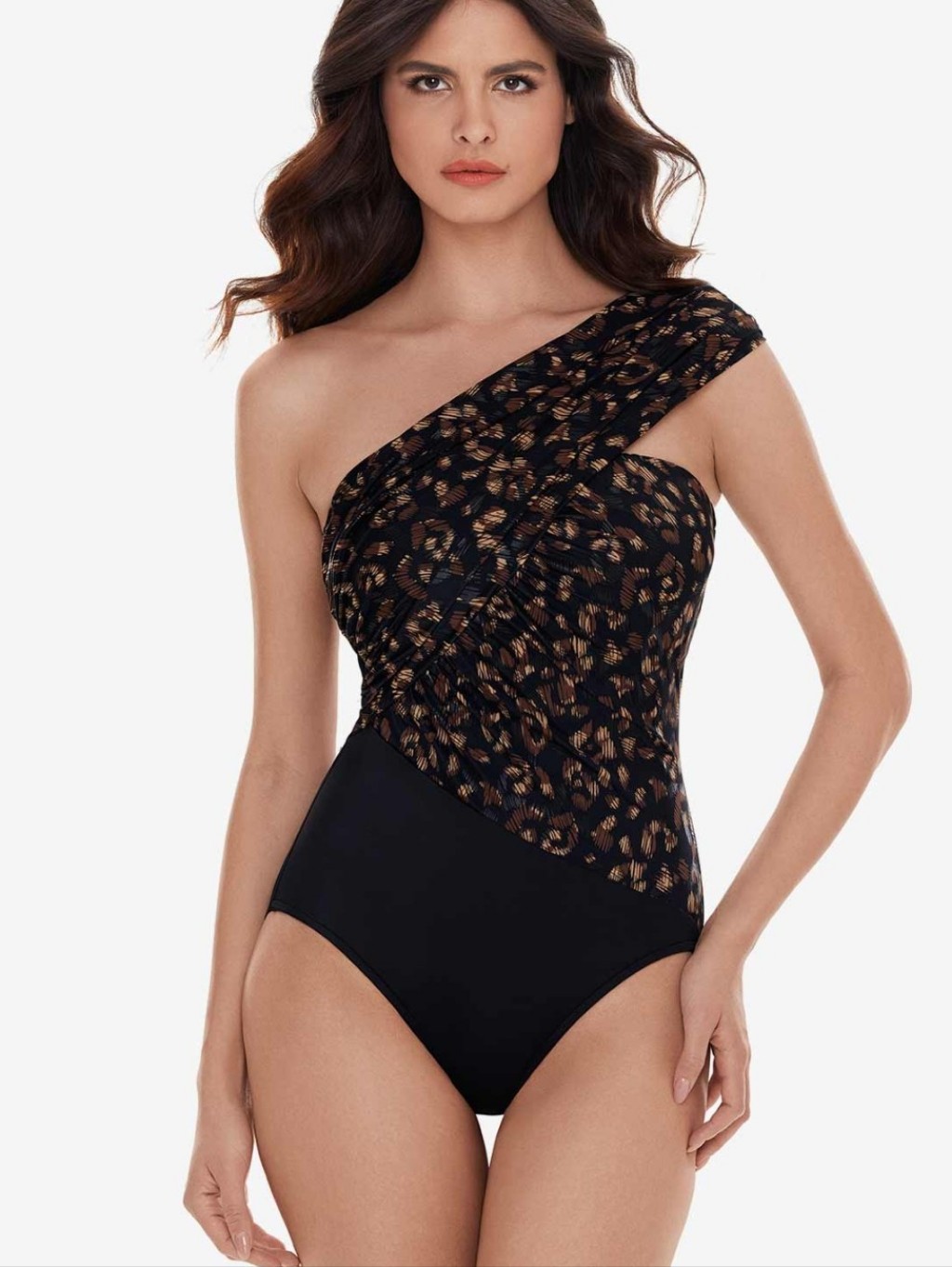 Nwt Magicsuit Goddess Black 1 Piece One Shoulder Convertable La Paz Swimsuit 14